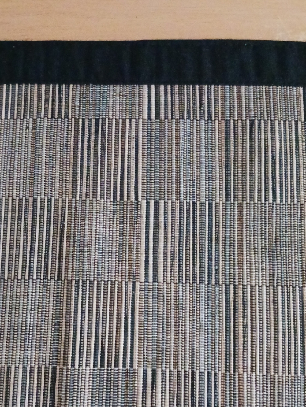 Crate & Barrel Woven Rafia/Cotton Texured Table Runner - Picture 5 of 9